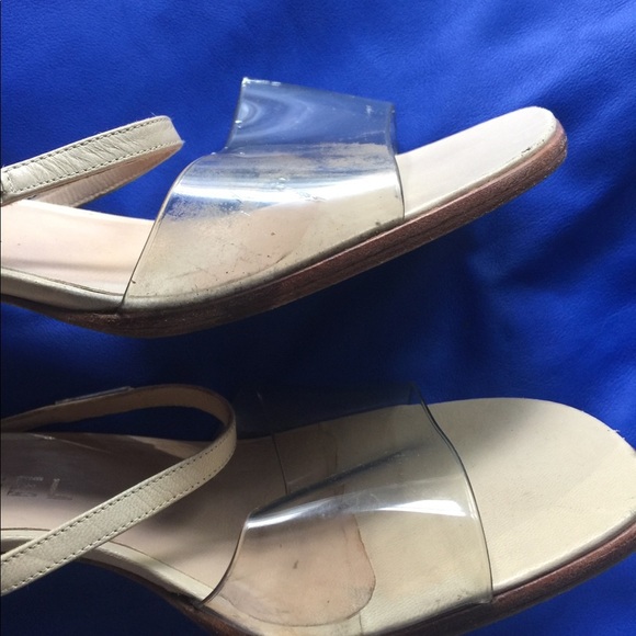Vintage Chanel leather and lucite sandles - Picture 5 of 6